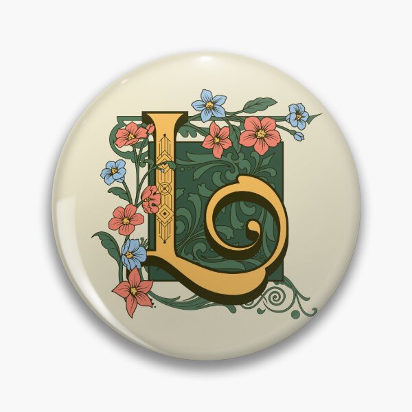 Item preview, Art Nouveau Letter L, Gold Monogram Ornament, Ornamental Letter L, Art Deco designed and sold by PROMEN Creativity.