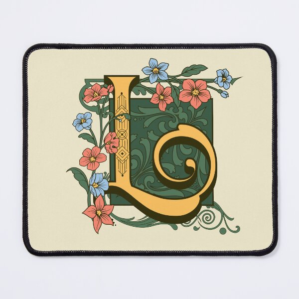Item preview, Art Nouveau Letter L, Gold Monogram Ornament, Ornamental Letter L, Art Deco designed and sold by PROMEN Creativity.