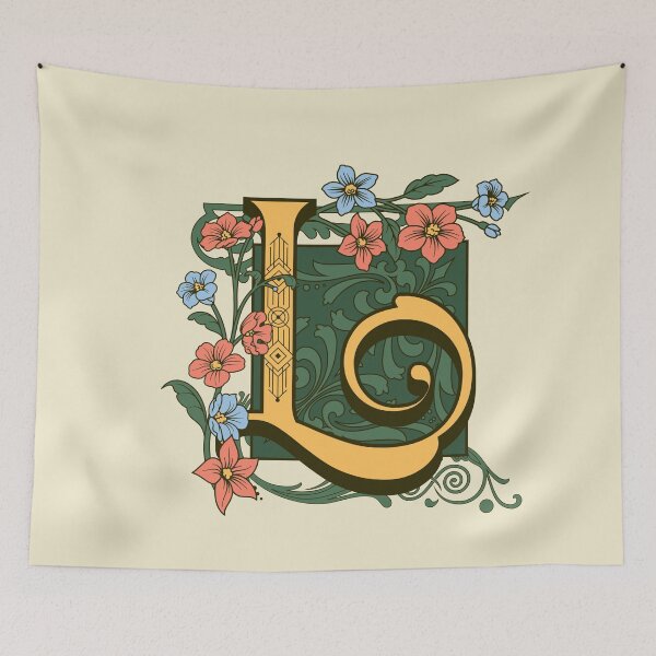 Item preview, Art Nouveau Letter L, Gold Monogram Ornament, Ornamental Letter L, Art Deco designed and sold by PROMEN Creativity.