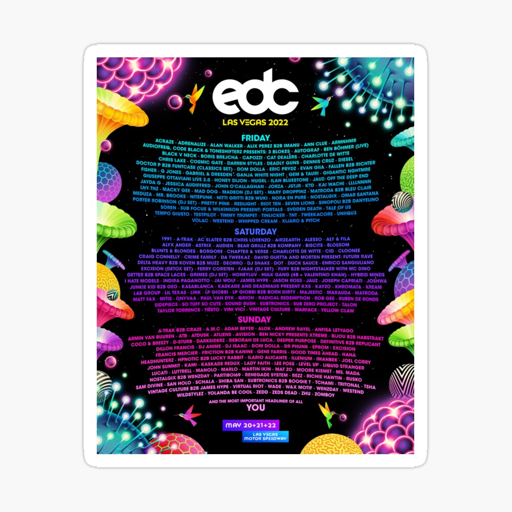 edc las vegas lineup 2022 festival masapril