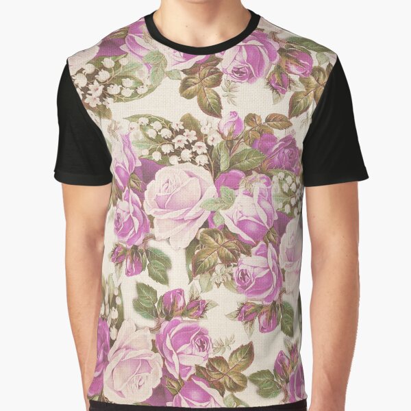 Rustic vintage white pink elegant flowers Graphic T-Shirt
