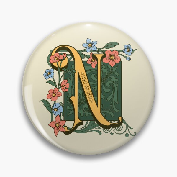 Item preview, Art Nouveau Letter N, Gold Monogram Ornament, Ornamental Letter N, Art Deco designed and sold by PROMEN Creativity.