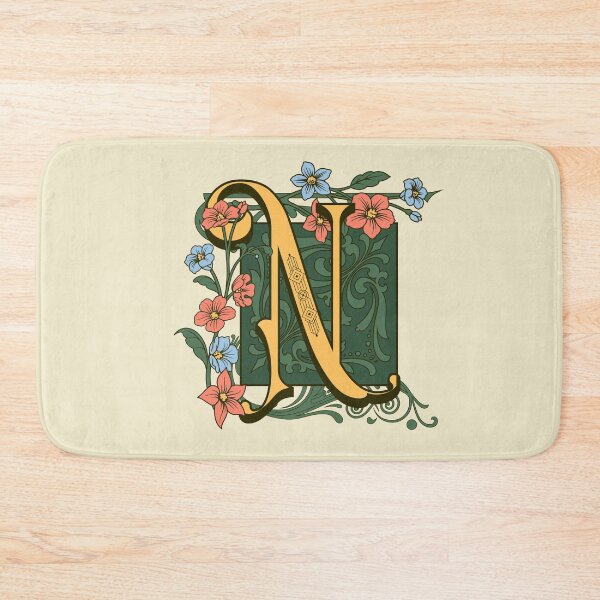 Item preview, Art Nouveau Letter N, Gold Monogram Ornament, Ornamental Letter N, Art Deco designed and sold by PROMEN Creativity.