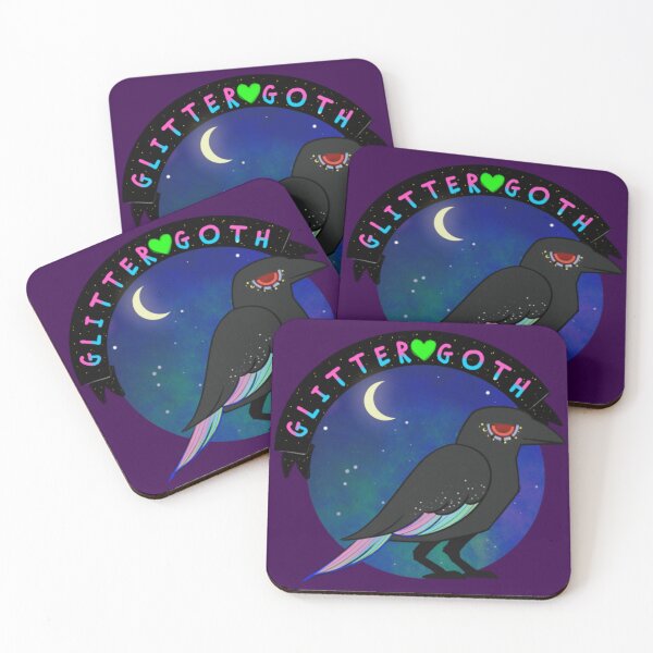 Item preview, Glitter Goth Crow designed and sold by aikawarazu.