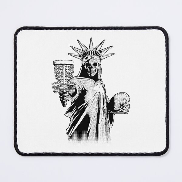 Item preview, Funny Disc Golf Player Gothic Skeleton Statue Of Liberty designed and sold by GrandeDuc.