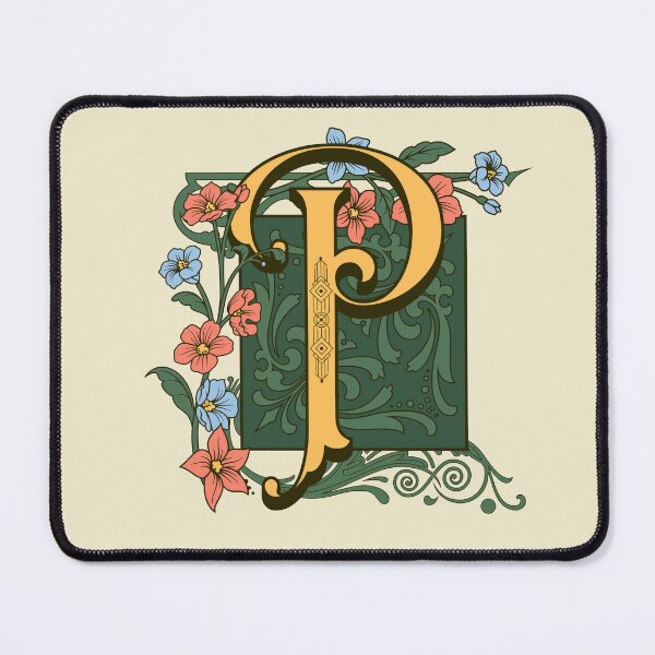 Item preview, Art Nouveau Letter P, Gold Monogram Ornament, Ornamental Letter P, Art Deco designed and sold by PROMEN Creativity.