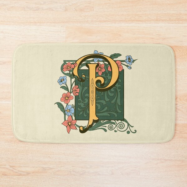 Item preview, Art Nouveau Letter P, Gold Monogram Ornament, Ornamental Letter P, Art Deco designed and sold by PROMEN Creativity.