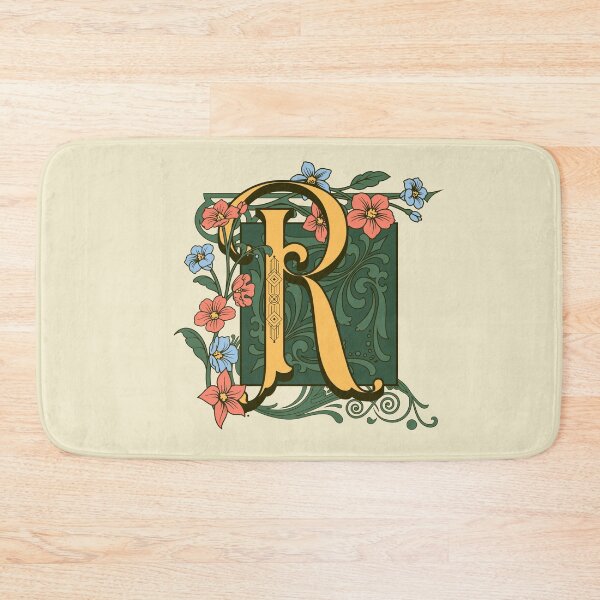 Item preview, Art Nouveau Letter R, Gold Monogram Ornament, Ornamental Letter R, Art Deco designed and sold by PROMEN Creativity.