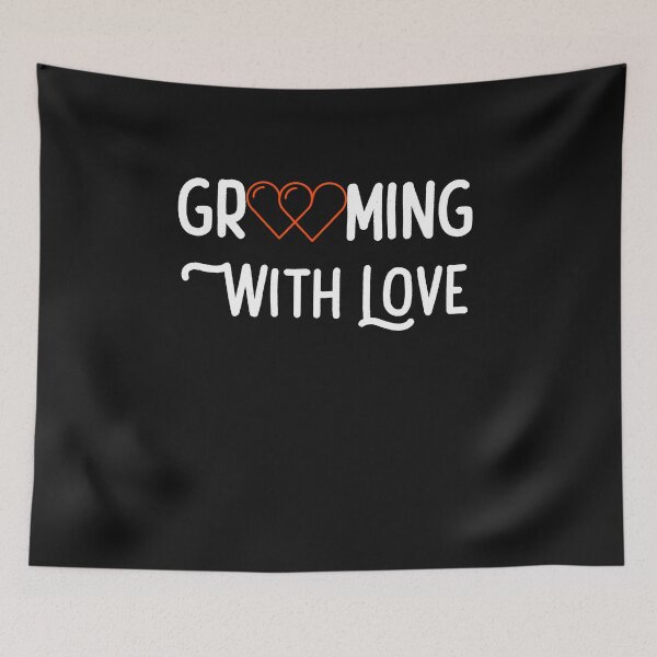 Item preview, A funny bloodhound dog grooming mantrailing T-shirt Grooming with love designed and sold by MayaAndNora.