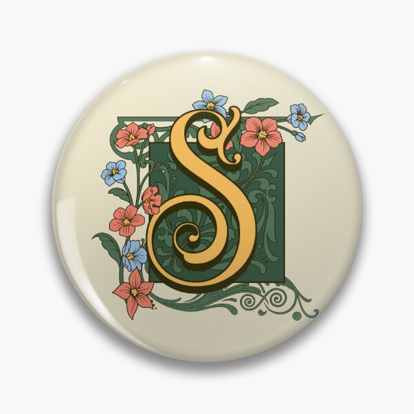 Item preview, Art Nouveau Letter S, Gold Monogram Ornament, Ornamental Letter S, Art Deco designed and sold by PROMEN Creativity.