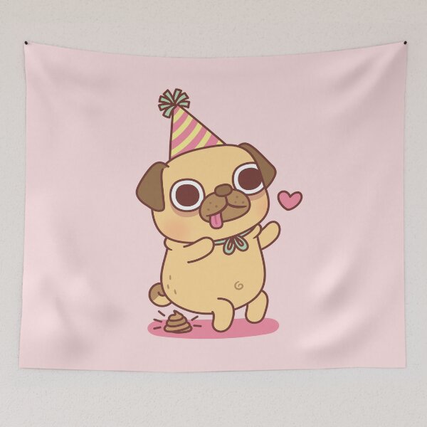 Item preview, Cute Little Pug Poops At Party Funny designed and sold by rustydoodle.