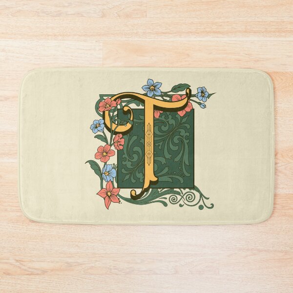 Item preview, Art Nouveau Letter T, Gold Monogram Ornament, Ornamental Letter T, Art Deco designed and sold by PROMEN Creativity.