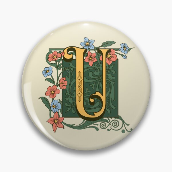 Item preview, Art Nouveau Letter U, Gold Monogram Ornament, Ornamental Letter U, Art Deco designed and sold by PROMEN Creativity.