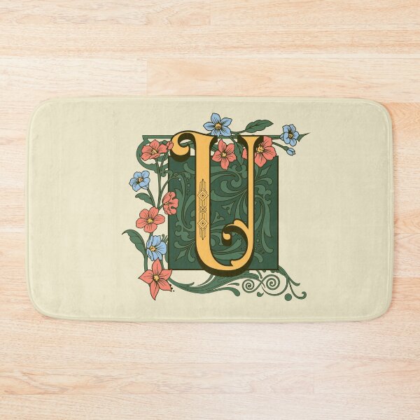 Item preview, Art Nouveau Letter U, Gold Monogram Ornament, Ornamental Letter U, Art Deco designed and sold by PROMEN Creativity.