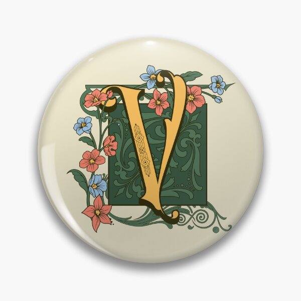 Item preview, Art Nouveau Letter V, Gold Monogram Ornament, Ornamental Letter V, Art Deco designed and sold by PROMEN Creativity.