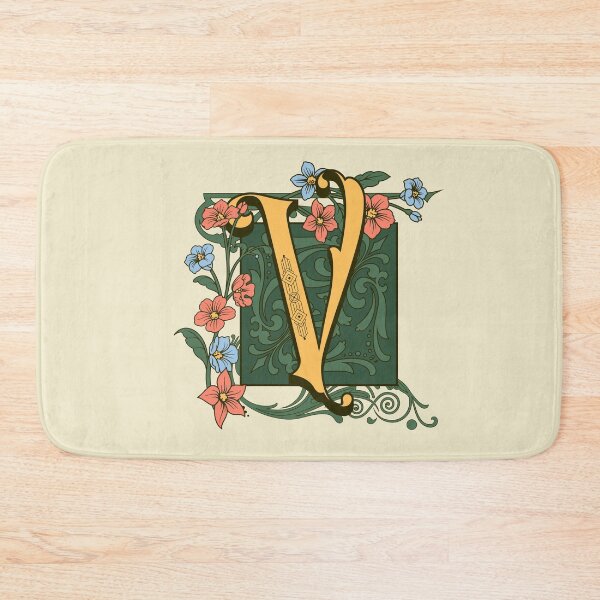Item preview, Art Nouveau Letter V, Gold Monogram Ornament, Ornamental Letter V, Art Deco designed and sold by PROMEN Creativity.