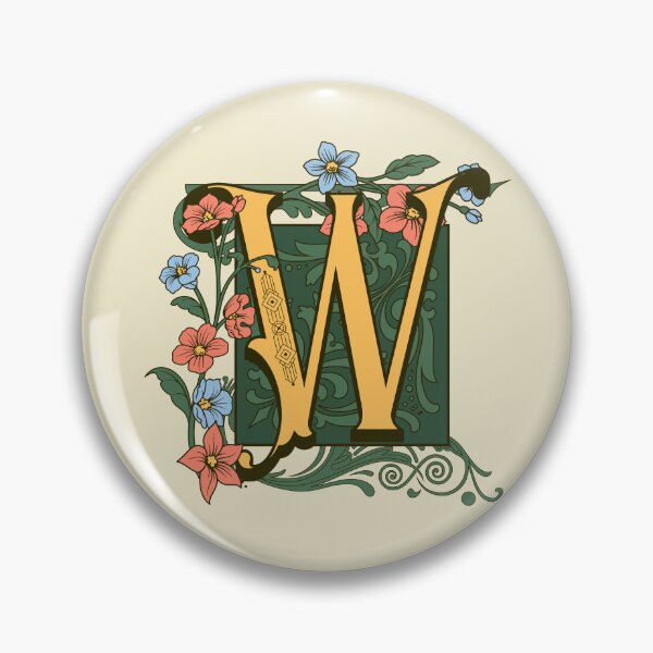 Item preview, Art Nouveau Letter W, Gold Monogram Ornament, Ornamental Letter W, Art Deco designed and sold by PROMEN Creativity.