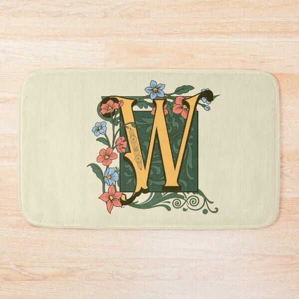 Item preview, Art Nouveau Letter W, Gold Monogram Ornament, Ornamental Letter W, Art Deco designed and sold by PROMEN Creativity.