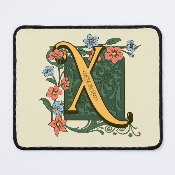 Item preview, Art Nouveau Letter X, Gold Monogram Ornament, Ornamental Letter X, Art Deco designed and sold by PROMEN Creativity.