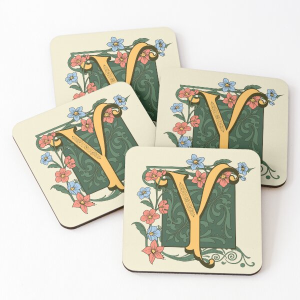 Item preview, Art Nouveau Letter Y, Gold Monogram Ornament, Ornamental Letter Y, Art Deco designed and sold by PROMEN Creativity.