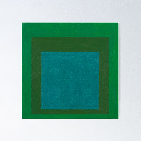 Artikel-Vorschau von josef albers - Homage to the Square, blau, grün, designt und verkauft von Olivia-One.