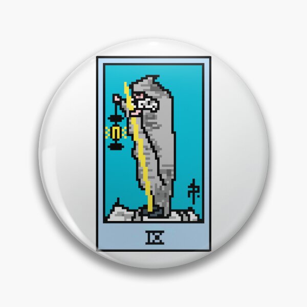 Item preview, Wait, is this pixel art tarot? White - Major Arcana 'The Hermit' (Design for T-shirt, stickers and other accessories) designed and sold by Pixel Waite.