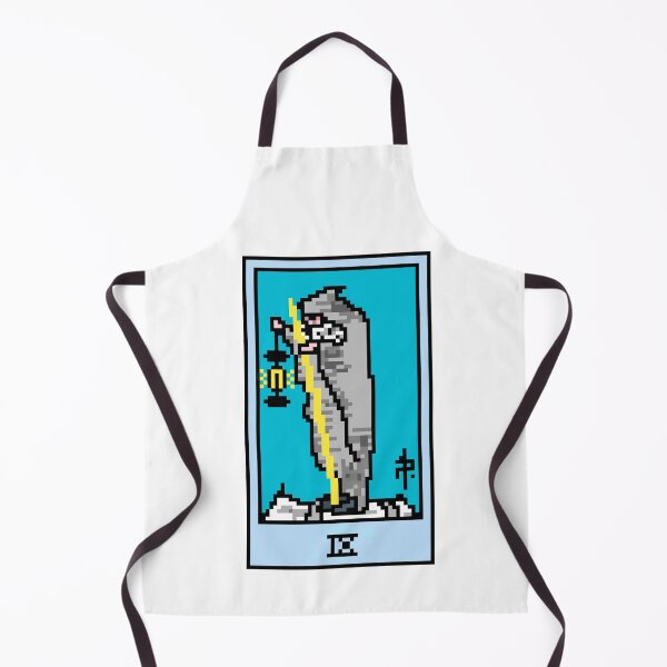 Item preview, Wait, is this pixel art tarot? White - Major Arcana 'The Hermit' (Design for T-shirt, stickers and other accessories) designed and sold by Pixel Waite.
