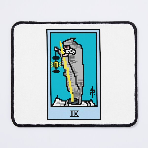 Item preview, Wait, is this pixel art tarot? White - Major Arcana 'The Hermit' (Design for T-shirt, stickers and other accessories) designed and sold by Pixel Waite.