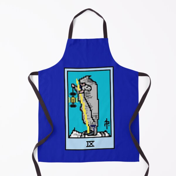 Item preview, Wait, is this pixel art tarot? Blue - Major Arcana 'The Hermit' (Design for T-shirt, stickers and other accessories) designed and sold by Pixel Waite.