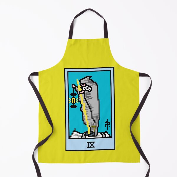 Item preview, Wait, is this pixel art tarot? Yellow - Major Arcana 'The Hermit' (Design for T-shirt, stickers and other accessories) designed and sold by Pixel Waite.