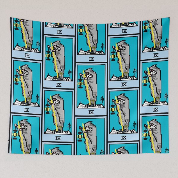 Item preview, Wait, is this pixel art tarot? Yellow - Major Arcana 'The Hermit' (Design for T-shirt, stickers and other accessories) designed and sold by Pixel Waite.