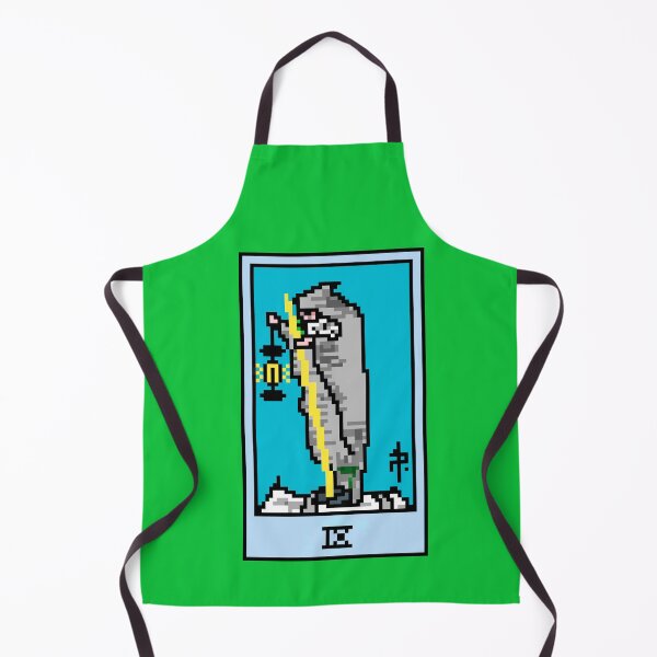 Item preview, Wait, is this pixel art tarot? Green - Major Arcana 'The Hermit' (Design for T-shirt, stickers and other accessories) designed and sold by Pixel Waite.