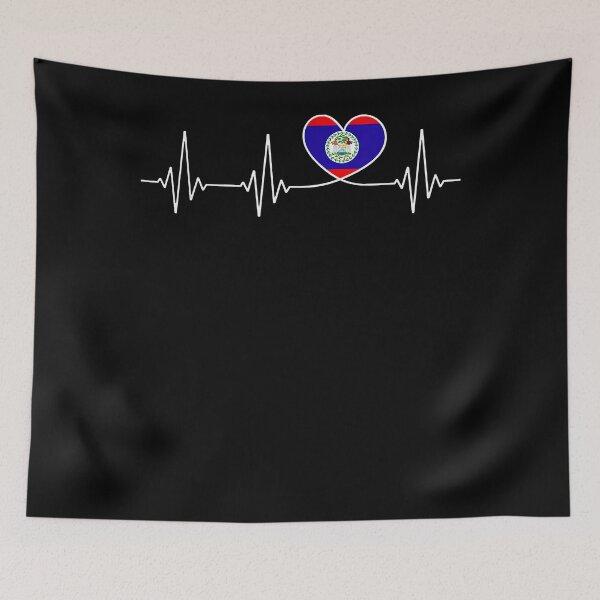 Item preview, Belize Love Heartbeat Belizean Flag with Heart Belize T-Shirt designed and sold by jadynbennionv.