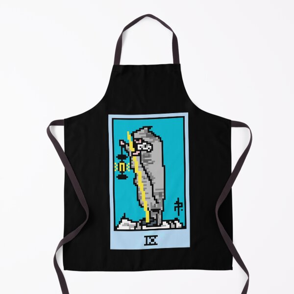 Item preview, Wait, is this pixel art tarot? Black - Major Arcana 'The Hermit' (Design for T-shirt, stickers and other accessories) designed and sold by Pixel Waite.