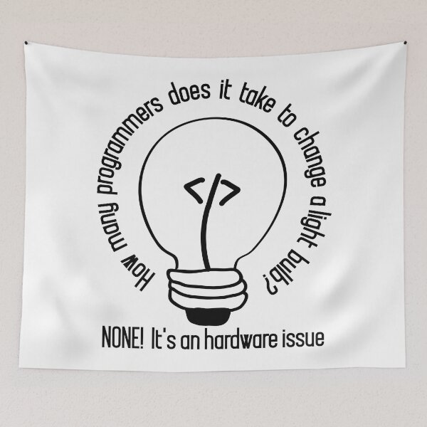 Item preview, How many programmers does it take to change a light bulb designed and sold by alltheprints.
