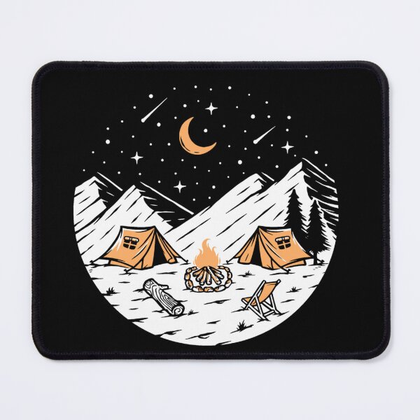 Item preview, Campimg in the Mountains at Night Sticker designed and sold by FloBeha.