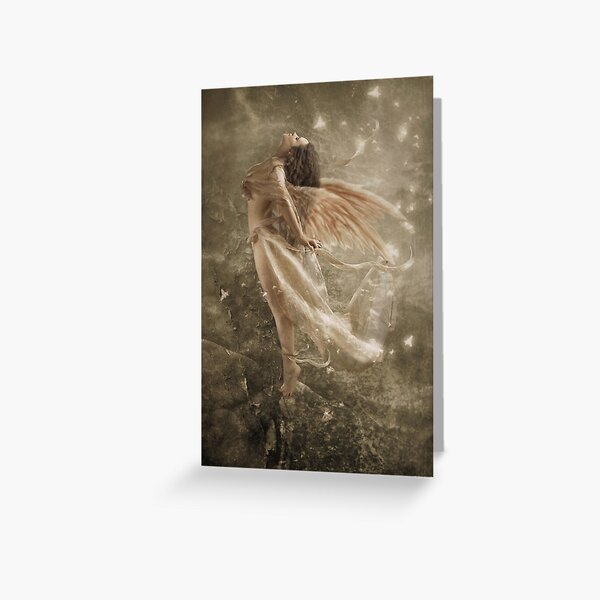 Angel Zadkiel Going with the wind Greeting Card