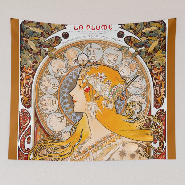 Item preview,  Art Nouveau Alphonse Maria Mucha  Zodiaque or La Plume designed and sold by Tamas Das.