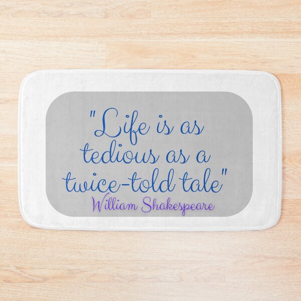 Item preview, William Shakespeare quote in elegant font blue and gray designed and sold by Zevy-Darling.