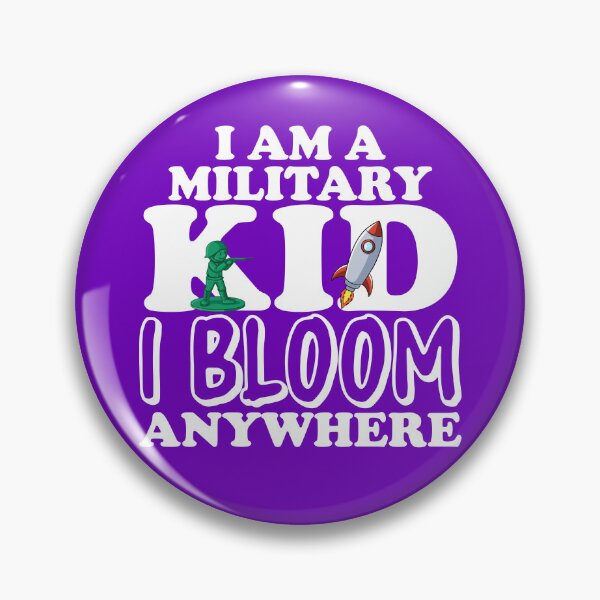 Artikelvorschau, I'm A Military Kid I Bloom Anywhere Military Boys Purple Up Gear entworfen und verkauft von DynamicDesign.