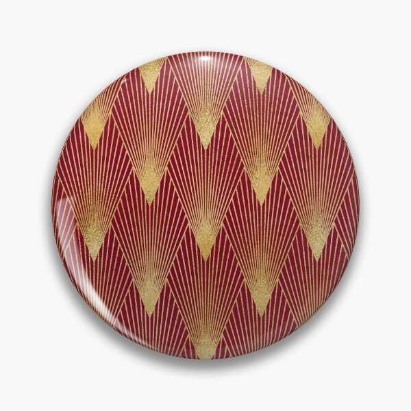 Item preview, Art deco golden beams design pattern on burgundy background designed and sold by Becky Hunter.