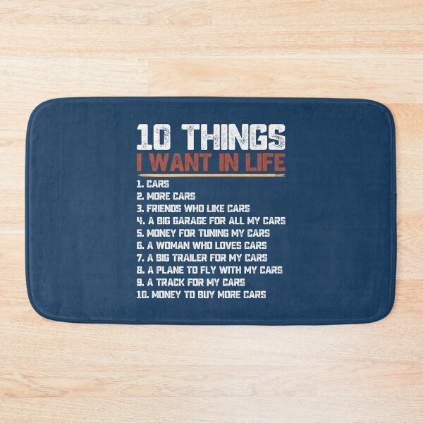 Item preview, 10 things I want in life cars more cars car funny quotes for auto mechanic racer dad husband  designed and sold by alenaz.