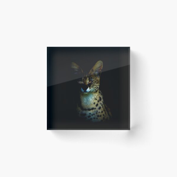 Item preview, Serval Cat Mosaic On Dark Background designed and sold by Heathermarie321.