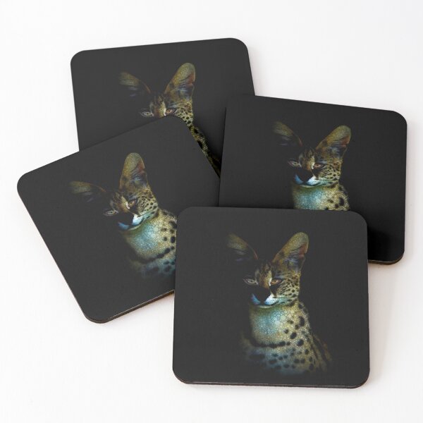 Item preview, Serval Cat Mosaic On Dark Background designed and sold by Heathermarie321.