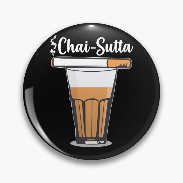 Item preview, Chai Sutta Chai Tea Glass Hindi Quote Slogan designed and sold by alltheprints.