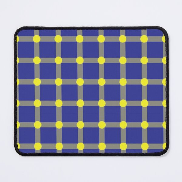 Item preview, Optical illusion - scintillating grid in navy and yellow designed and sold by moths-minor.