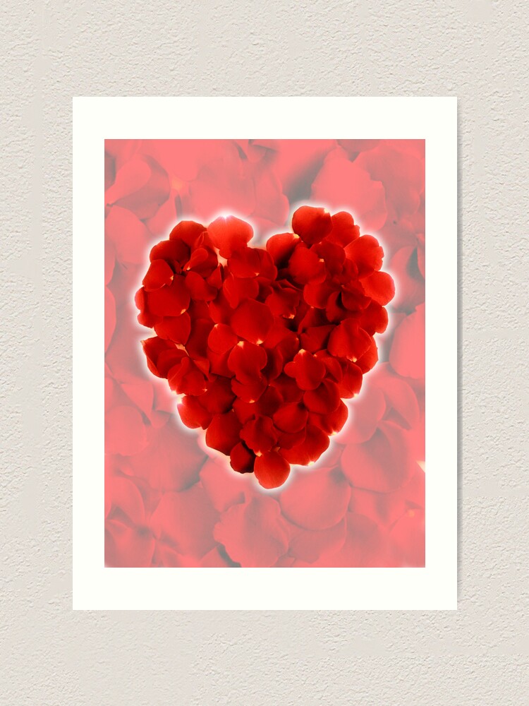 Alternate view of Rose petal heart 3 Art Print