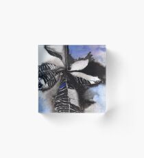 Blueblack leaf Acrylic Block