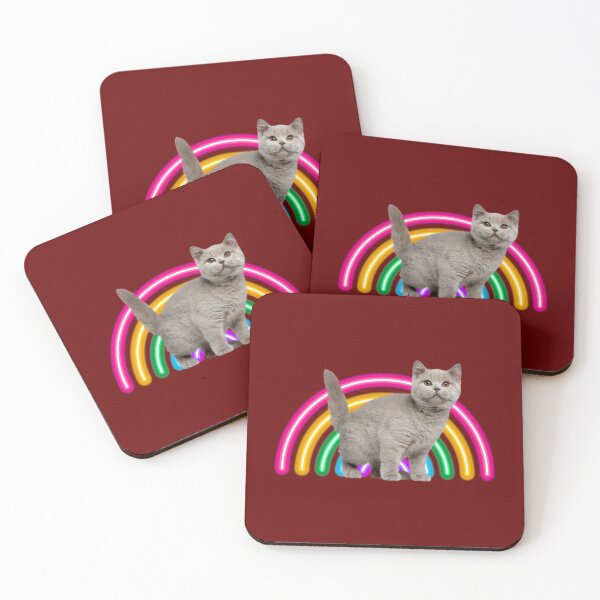 Item preview, Rainbow kitten surprise - cat   designed and sold by WireAndViolets.