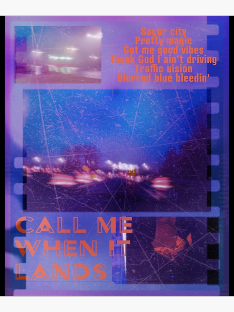 "Rainbow Kitten Surprise _quot_Call me when it lands_quot_ song graphic